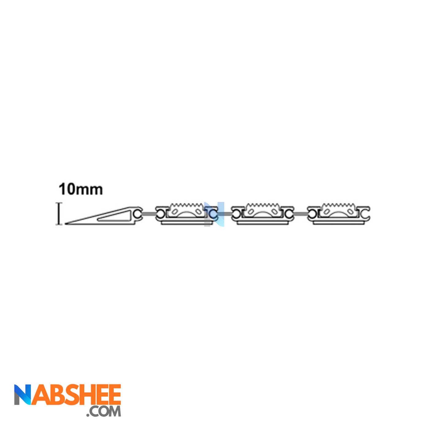 پادری آلومینیومی یک سانتی کد D100-R با رویه لاستیک SBR
